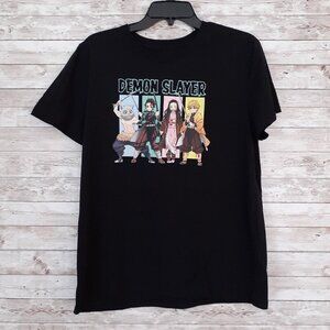 Demon Slayer Anime Shirt Size L Short Sleeve Black 896